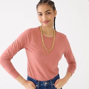 J. Crew NWT '90s Fitted Organic Slub Cotton Long-Sleeve T-Shirt